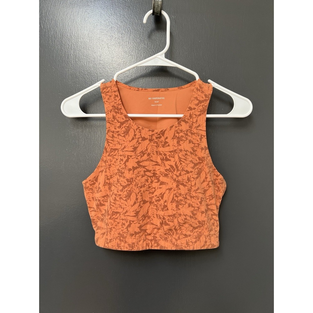 REI Cooperative Take Your Time Bra Top Yoga Woman's Sz S Orange